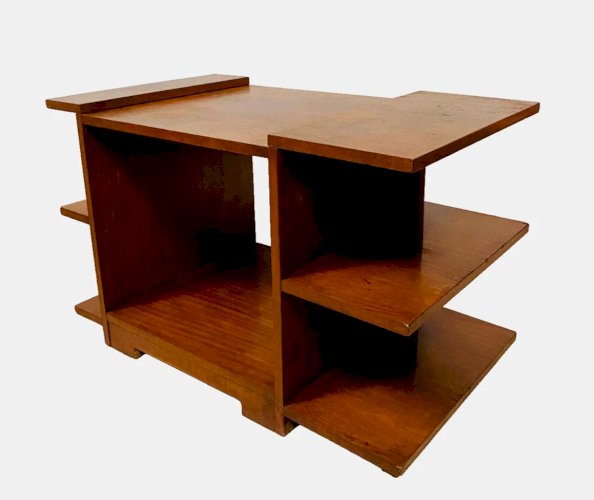 Console table basse Art Déco en bois de placage d'acajou XX siècle