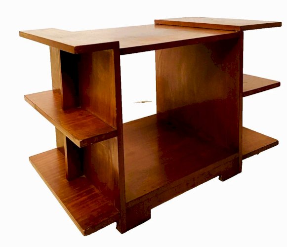 Console table basse Art Déco en bois de placage d'acajou XX siècle