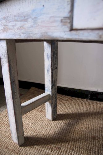 Console / tablette patinée en bois