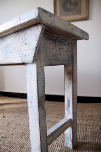 Console / tablette patinée en bois