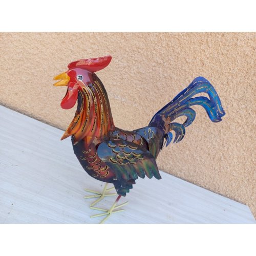 Coq Métal Colorié
