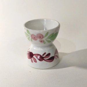 Old diabolo egg cup made of Strasbourg faience.