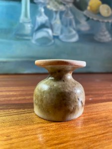 Vintage glazed stoneware egg cup