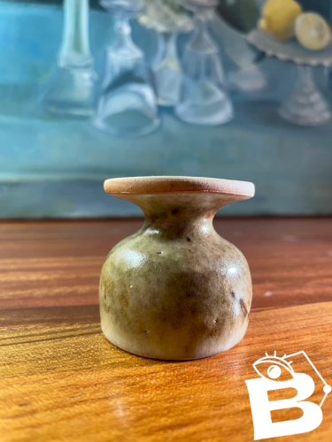 Coquetier en grès vernissé vintage