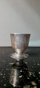 Silver-plated egg cup