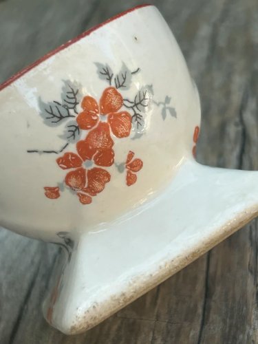 Coquetier rétro vintage en porcelaine Czechoslovakia