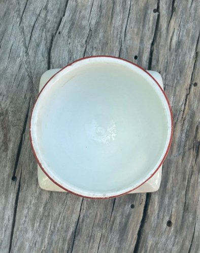 Coquetier rétro vintage en porcelaine Czechoslovakia