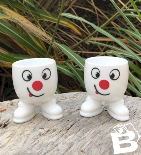 Coquetiers Smiley rétro vintage