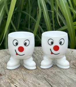 Vintage Smiley egg cups