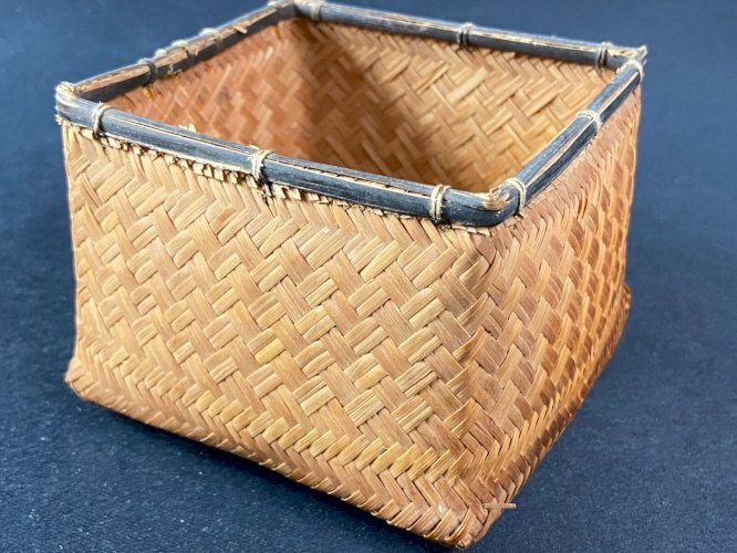 Corbeille panier en bambou tressé Ikebana Japon
