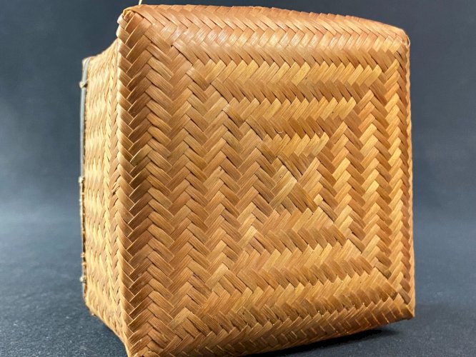 Corbeille panier en bambou tressé Ikebana Japon