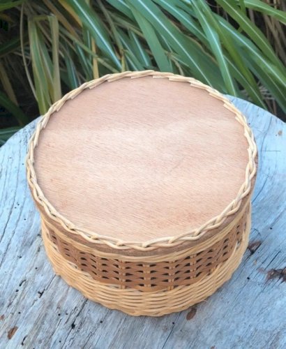 Corbeille/panier  rétro vintage en osier