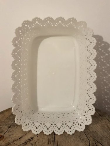 Corbeilles roses et blanches style dentelle