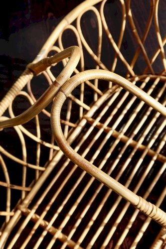 Couffin bébé vintage en rotin style bohème