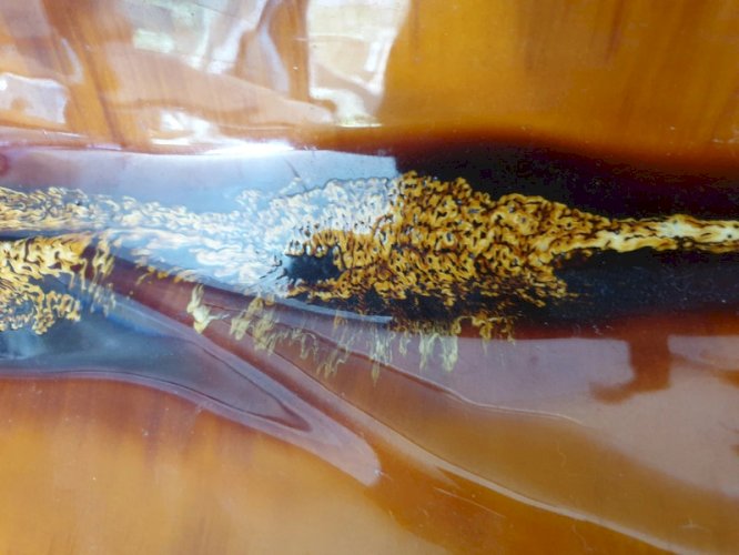 Coupe à fruits / centre de table ancien  en céramique signé Vallauris