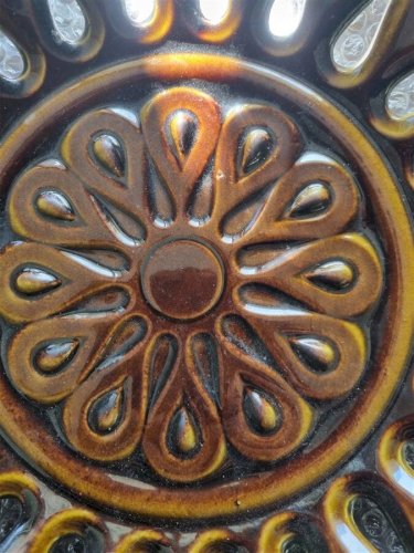 Coupe à fruits en barbotine