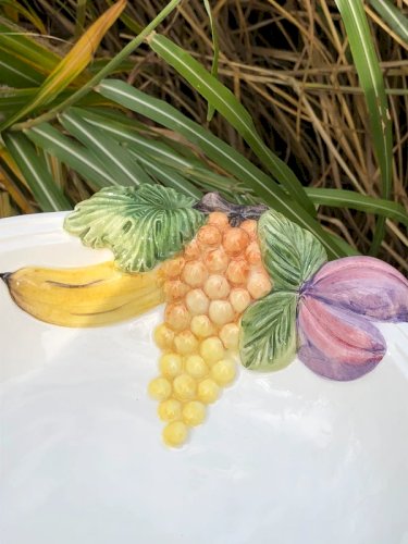 Coupe à fruits en céramique/Barbotine