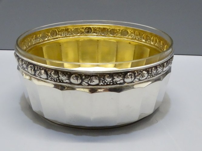 -COUPE A FRUITS, PLAT OU SALADIER XXe ARGENT MASSIF ALLEMAGNE 800 POIDS 235g