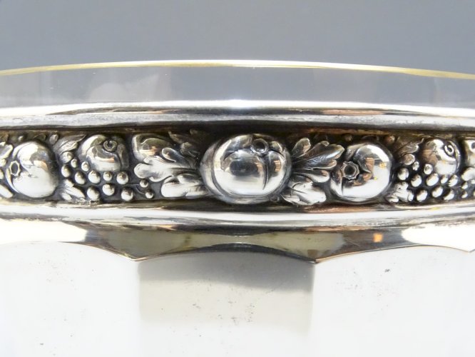 -COUPE A FRUITS, PLAT OU SALADIER XXe ARGENT MASSIF ALLEMAGNE 800 POIDS 235g