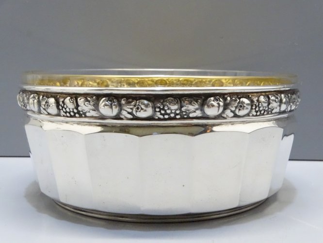 -COUPE A FRUITS, PLAT OU SALADIER XXe ARGENT MASSIF ALLEMAGNE 800 POIDS 235g