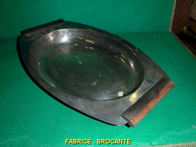 COUPE A PAIN ART DECO EN METAL ARGENTE 1930