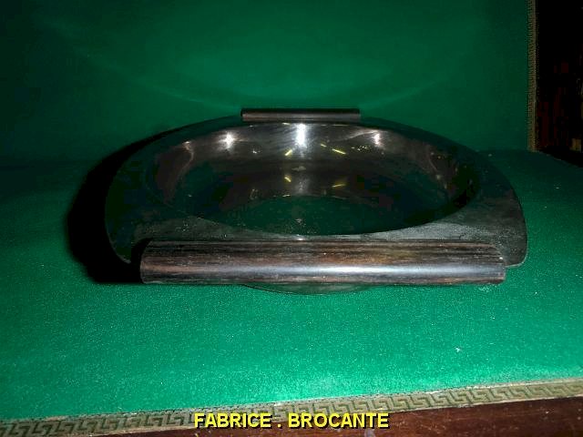 COUPE A PAIN ART DECO EN METAL ARGENTE 1930