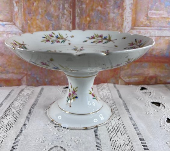 Coupe ancienne en porcelaine française – Rouenart À la Ville de Sèvres – XIXe
