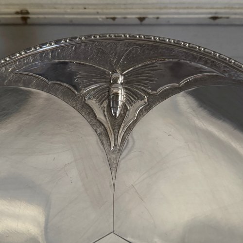 Coupe Art Nouveau sur pied douche décor de papillons par RameLPa M3672