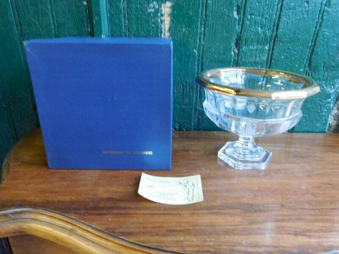 COUPE CENTRE DE TABLE EN CRISTAL ARTISANAT DE LORRAINE