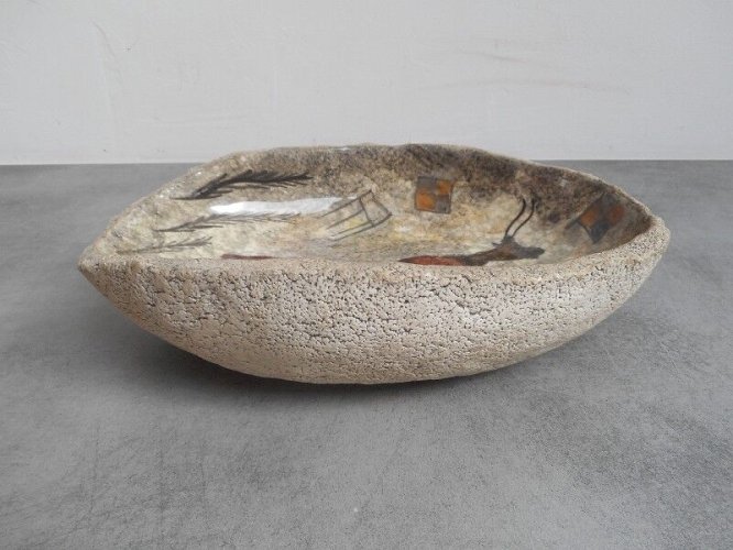 COUPE CENTRE DE TABLE OU VIDE POCHE DECO PREHISTORIQUE DE LAGNEAU