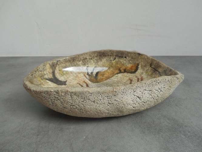 COUPE CENTRE DE TABLE OU VIDE POCHE DECO PREHISTORIQUE DE LAGNEAU