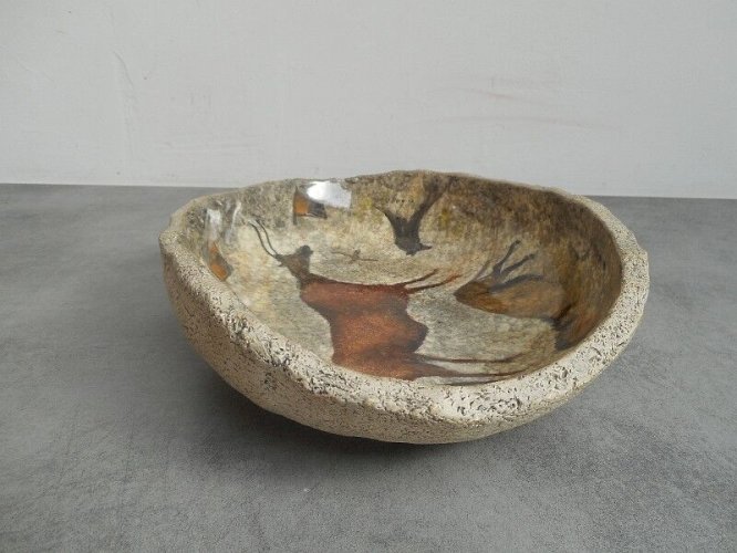 COUPE CENTRE DE TABLE OU VIDE POCHE DECO PREHISTORIQUE DE LAGNEAU