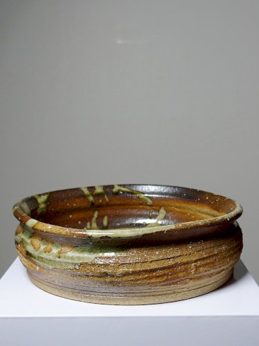 Coupe céramique dart Japonaise dIga vintage/ancienne brutaliste