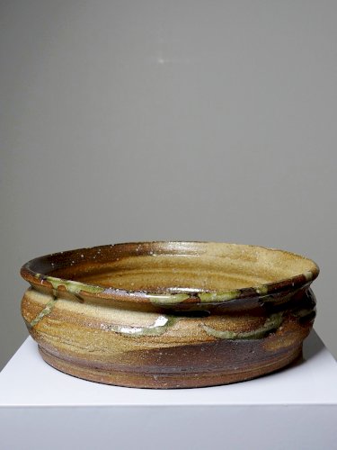 Coupe céramique dart Japonaise dIga vintage/ancienne brutaliste