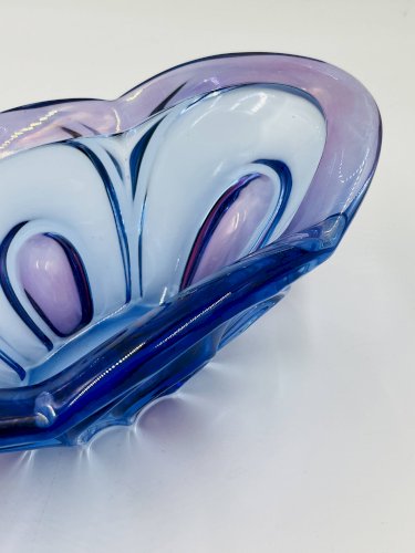 Coupe dart en verre de Bohême Chribska