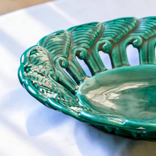 Coupe en barbotine forêt Art Deco début 1900