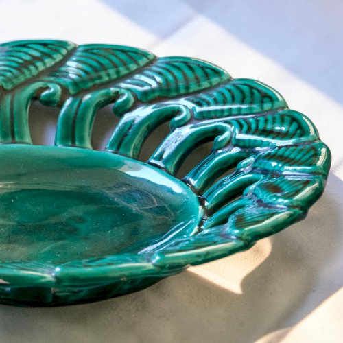 Coupe en barbotine forêt Art Deco début 1900