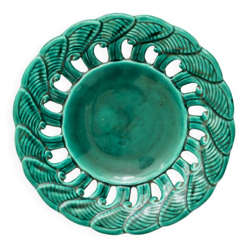 Coupe en barbotine forêt Art Deco début 1900