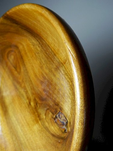 Coupe en bois teck ou acacia, vintage artisanat années 70-2000