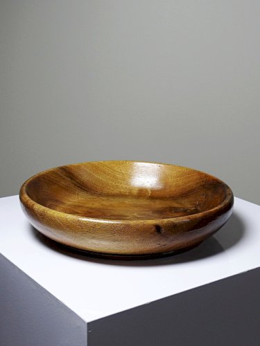 Coupe en bois teck ou acacia, vintage artisanat années 70-2000