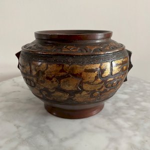 Coupe en bronze rehaussée de dorure Vietnam XXe M3319