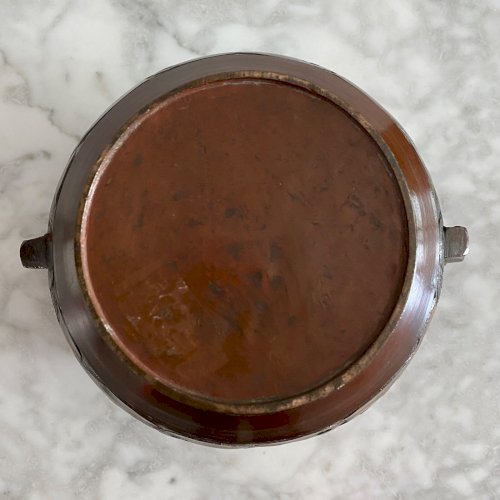 Coupe en bronze rehaussée de dorure Vietnam XXe M3319