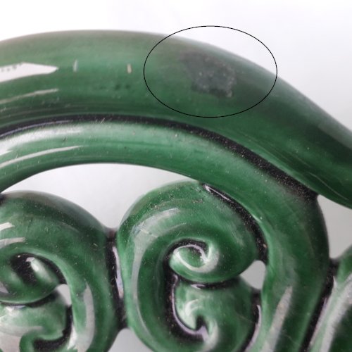 Coupe en céramique verte