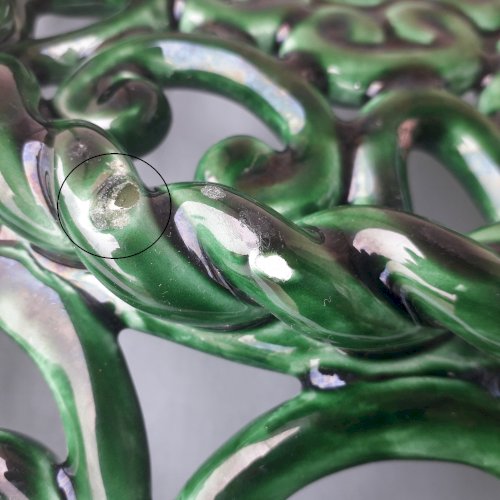 Coupe en céramique verte