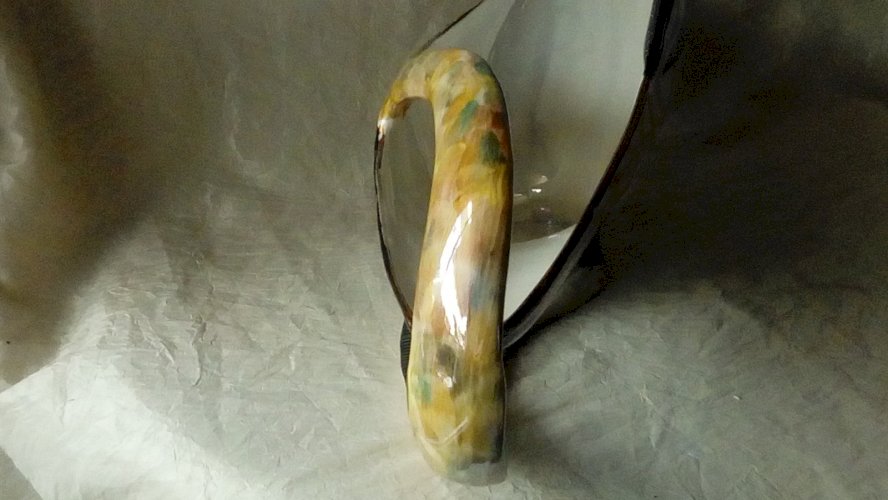 COUPE EN FAIENCE DES ANNEES 1950 SIGNE GALVANO CERAMICA SESTO FLORENTINO**