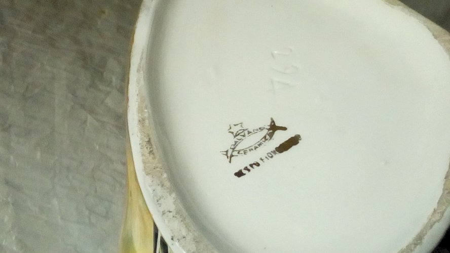 COUPE EN FAIENCE DES ANNEES 1950 SIGNE GALVANO CERAMICA SESTO FLORENTINO**