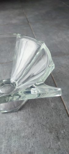 Coupe en verre épais gravée Slovakia Style Art Déco