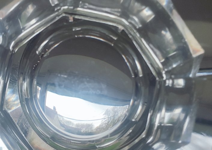 Coupe en verre épais gravée Slovakia Style Art Déco