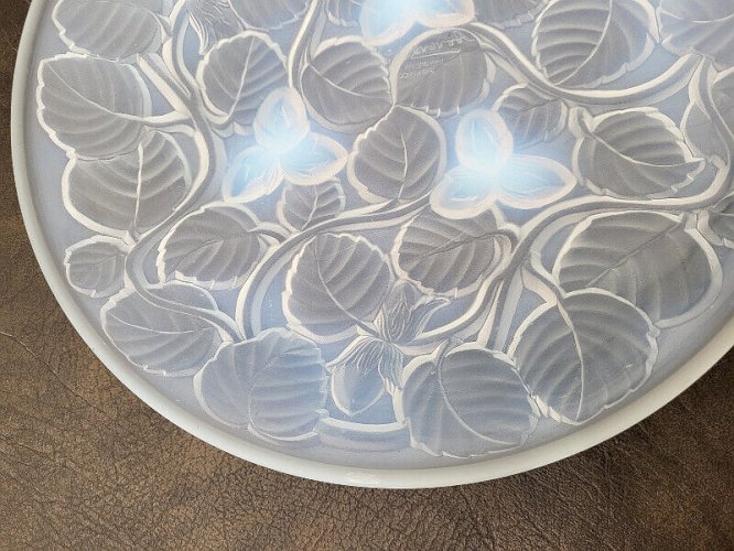 COUPE EN VERRE OPALESCENT SIGNEE ARVERS MADE IN FRANCE 1928 ART DECO N° 6