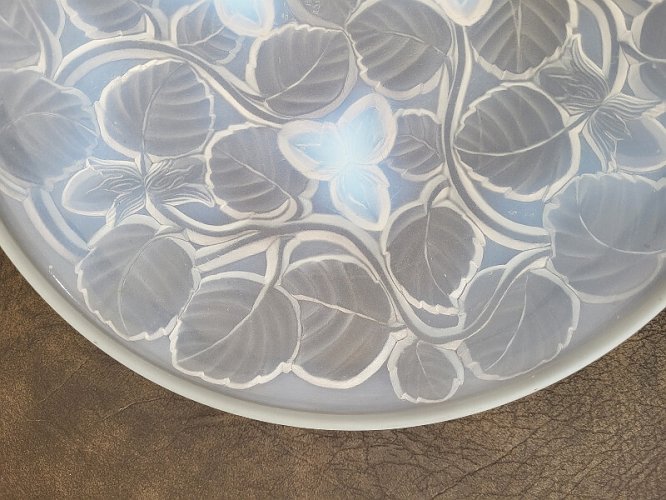 COUPE EN VERRE OPALESCENT SIGNEE ARVERS MADE IN FRANCE 1928 ART DECO N° 6